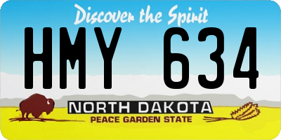 ND license plate HMY634