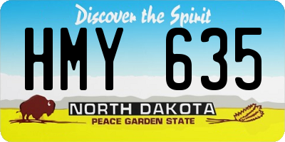 ND license plate HMY635