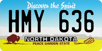 ND license plate HMY636