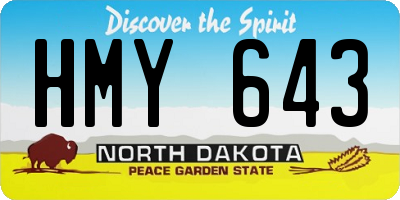 ND license plate HMY643