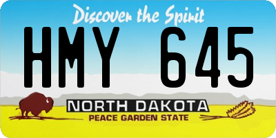 ND license plate HMY645