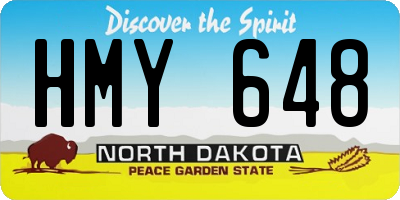 ND license plate HMY648