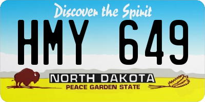 ND license plate HMY649