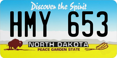 ND license plate HMY653