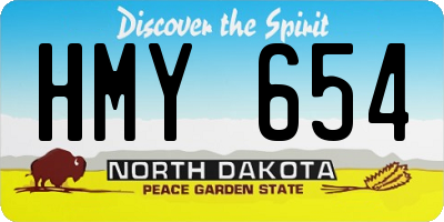 ND license plate HMY654