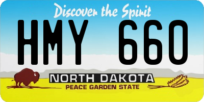 ND license plate HMY660