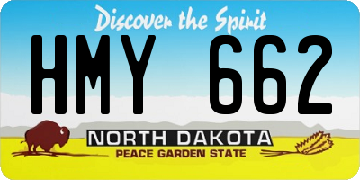 ND license plate HMY662