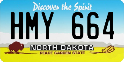 ND license plate HMY664