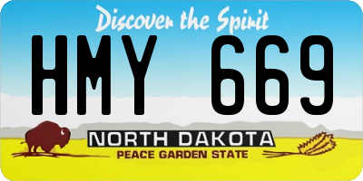 ND license plate HMY669