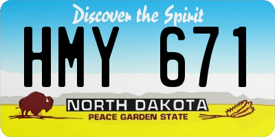 ND license plate HMY671