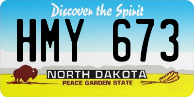 ND license plate HMY673