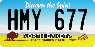 ND license plate HMY677