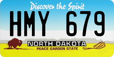 ND license plate HMY679