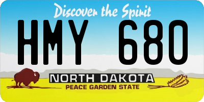 ND license plate HMY680