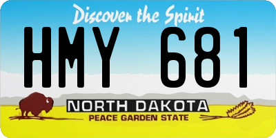 ND license plate HMY681