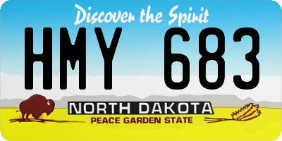 ND license plate HMY683