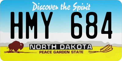ND license plate HMY684