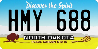 ND license plate HMY688