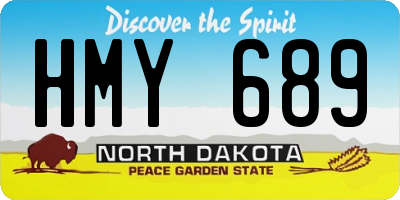 ND license plate HMY689