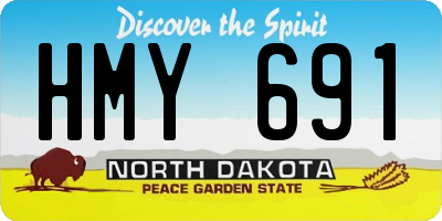 ND license plate HMY691