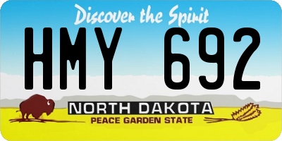 ND license plate HMY692