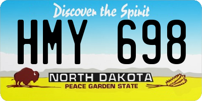 ND license plate HMY698