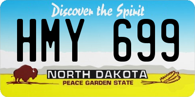 ND license plate HMY699