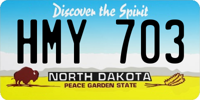 ND license plate HMY703