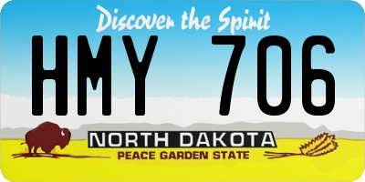 ND license plate HMY706