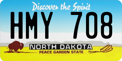 ND license plate HMY708