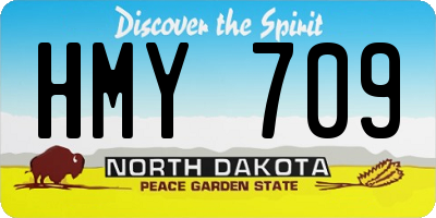 ND license plate HMY709