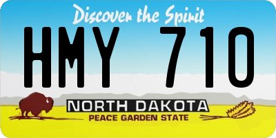 ND license plate HMY710