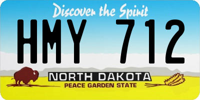 ND license plate HMY712