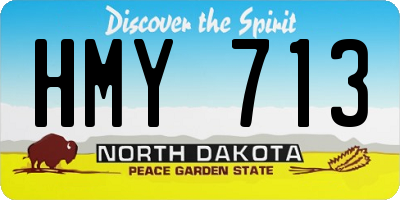 ND license plate HMY713