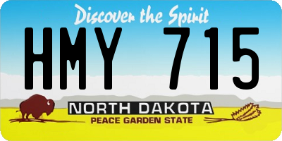 ND license plate HMY715