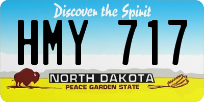 ND license plate HMY717
