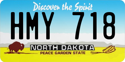 ND license plate HMY718