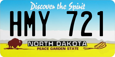 ND license plate HMY721