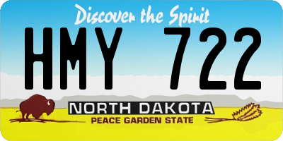 ND license plate HMY722