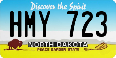 ND license plate HMY723