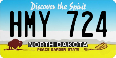 ND license plate HMY724