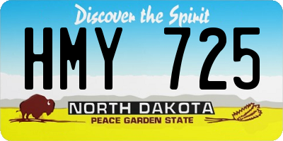 ND license plate HMY725