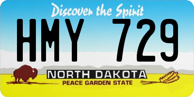 ND license plate HMY729