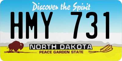 ND license plate HMY731