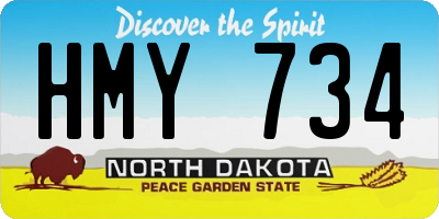 ND license plate HMY734