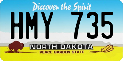 ND license plate HMY735