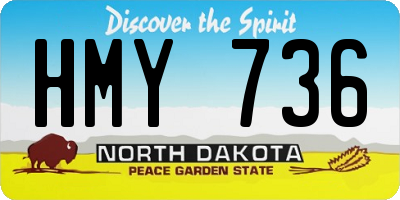 ND license plate HMY736