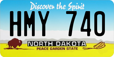 ND license plate HMY740