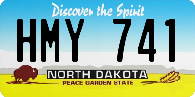 ND license plate HMY741