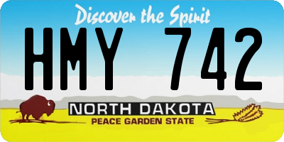 ND license plate HMY742